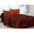 Welhouse Brown & Stripes Design 100% Organic Double Bedsheet with 2 CONTRAST Pillow Cover-Best TC-175DVA-047