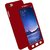 360 Degree Full Body Protection Front Back Case Cover (iPaky Style) with Tempered Glass for RedMi 4 - Red