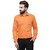 RG Designers Peach Solid Slim Fit Full Sleeve Cotton Formal Shirt