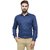 RG Designers Navy Blue Solid Slim Fit Full Sleeve Cotton Formal Shirt