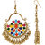 Pourni exclusive Multi colour Afghani Tribal Dangler Hook Earrings for Women -AFER01