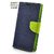 MOBIMON Luxury Mercury Magnetic Lock Diary Wallet Style Flip Cover Case for VIVO Y55 - Blue