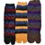 Tahiro Multicolour Striped Cotton Casual No Show Socks - Pack of 3