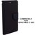 MOBIMON Luxury Mercury Magnetic Lock Diary Wallet Style Flip Cover Case for OPPO Neo 7 / A33 - Black