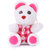 Soft Red Heart cushion with Two cute teddy Combo