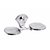 Aiken Stainless Steel Robe Hook And Double Soap Dish Bathroom Accessories Set of 4 Piece