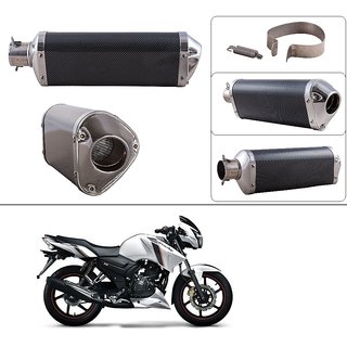 Buy AutoStark Triangle Carbon Finish Silencer Muffler Exhaust