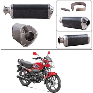 Buy AutoStark Triangle Carbon Finish Silencer Muffler Exhaust