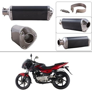 Buy AutoStark Triangle Carbon Finish Silencer Muffler Exhaust