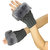 Modo Vivendi Winter Warm Gloves (Wrist Length) Fingerless Knitted Gloves with Rabbit Fur Dark Grey