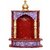Multicolor Hand Painted Wooden Stylish Mandir With One Drawer