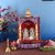 Multicolor Hand Painted Wooden Stylish Mandir With One Drawer