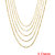 Package of 5 Cable Chains 16 Yellow Gold Plated Silver Special Limited TimeSale