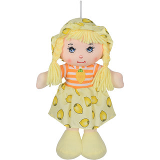                      Ultra Cute Hanging Baby Doll Soft Toy Yellow 10 inches                                              
