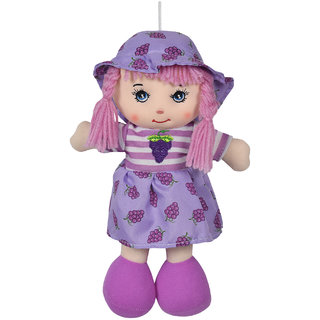                       Ultra Cute Hanging Baby Doll Soft Toy Purple 10 inches                                              