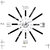 DIY Wall Clock 3D Sticker Home Office Decor 3D Wall Clock (Covering Area6565cm) - DY610SB