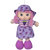 Ultra Cute Hanging Baby Doll Soft Toy Purple 10 inches
