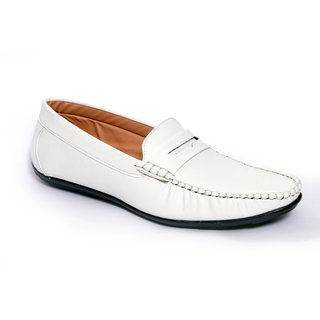 Buy Mr. Vogue Men's White Loafers Online - Get 0% Off