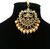 Finekraft Fabulous Designer Meena Kundan Gold Plated Fashionable Maang Tikka Jewelry