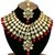 Finekraft Ravishing Uncut Meena Kundan Gold Plated Wedding Designer Necklace Jewelry Set
