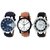 Gen-Z combo of 3 Black minimalist and Blue watches