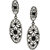 Anuradha Art Black Finish Studded White Colour Shimmering Stone Party Wear Fancy Long Earrings For Women/Girls