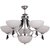 LeArc Designer Lighting Contemporary Glass Metal Wood Chandelier CH184