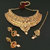 JewelMaze Copper Necklace Set With Maang Tikka-FBA0037A