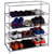 4Layer shoe rack with brown cover