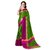 Bhuwal Fashion Green Embroidered Polycotton Saree With Blouse