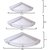 Aquafit Aquasoft prime series Acrylic corner shelves-set of 3 Acrylic Wall Shelf  (Number of Shelves - 3, White)