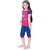 Ginessa Girls Half Sleev Pink colour Cotton top and bottom  Printed Night Wear set  OR Sports Wear set
