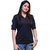 Black Half Sleeve Branded Casual T-shirt for Girl's and Women's