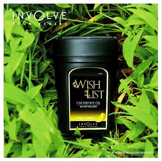 WISHLIST Gel Car Perfumes For Cup Holder From Involve Your Senses:Lovely Lemon