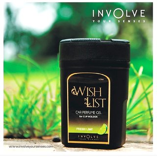 WISHLIST Gel Car Perfumes For Cup Holder From Involve Your Senses:Fresh Lime