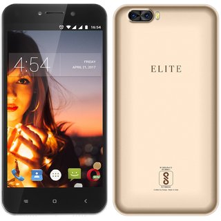 Swipe Elite Dual (5 Inch, 4G Volte, 1GB + 8GB, 8MP+ 2MP Dual Camera, 5MP, 3000mAh Battery, Gold)