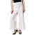 Women Pure Cotton Full Chikan Work White PalazzoFree Size