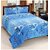 Nakoda Creation 140 TC Polycotton Double Bedsheet with 2 Pillow Covers - Dolphin Print, Blue