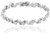 Meia Rhodium Plated White Alloy Bracelet For Women 