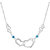 Meia Rhodium Plated Blue Alloy Pendant  Set with Crystal For Women