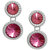 Meia Rhodium Plated Pink Alloy Studs For Women