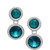 Meia Rhodium Plated Green Alloy Studs For Women