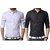 Pack of 2 Formal Poly-Cotton Shirts For Men's  White Black