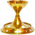 Decorate India Gold Platted small crystal Akhand Diya (10 cm x 7 cm x 7 cm)