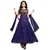 Aika Women's  Bhagalpuri Prin Anarkali Salwar suit (Free SizeBlue)- SS043-Wonder Flower