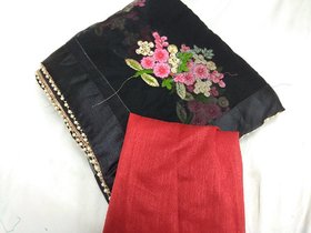 black designer saree with blouse piece