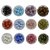 eshoppee 8mm round glass beads 12 colors x 20 gm for jewellery making and home decoration