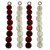 eshoppee furnace silver foil glass beads set of 4 strings for jewellery making and home decoration