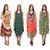 Nakoda Creation Pack of 4 Rayon Multicolor Umbrella Cut Midi Dress For Women (Free Size-Fit to All-S_M_L_XL_XXL)