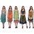 Nakoda Creation Pack of 5 Rayon Multicolor Umbrella Cut Midi Dress For Women (Free Size-Fit to All-S_M_L_XL_XXL)